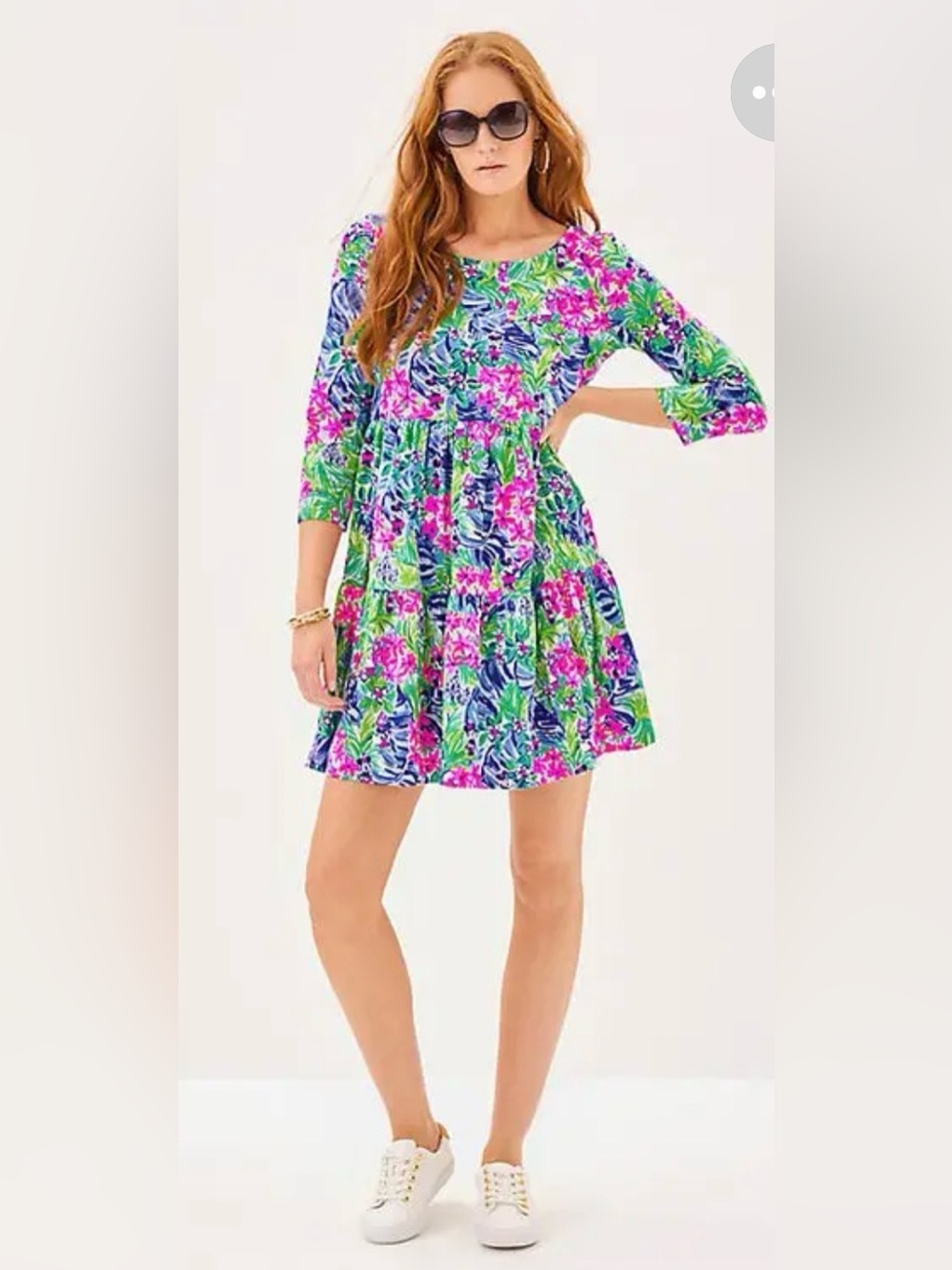 Lilly Pulitzer Disney Dreamin Geanna 3/4 Sleeve Dress.